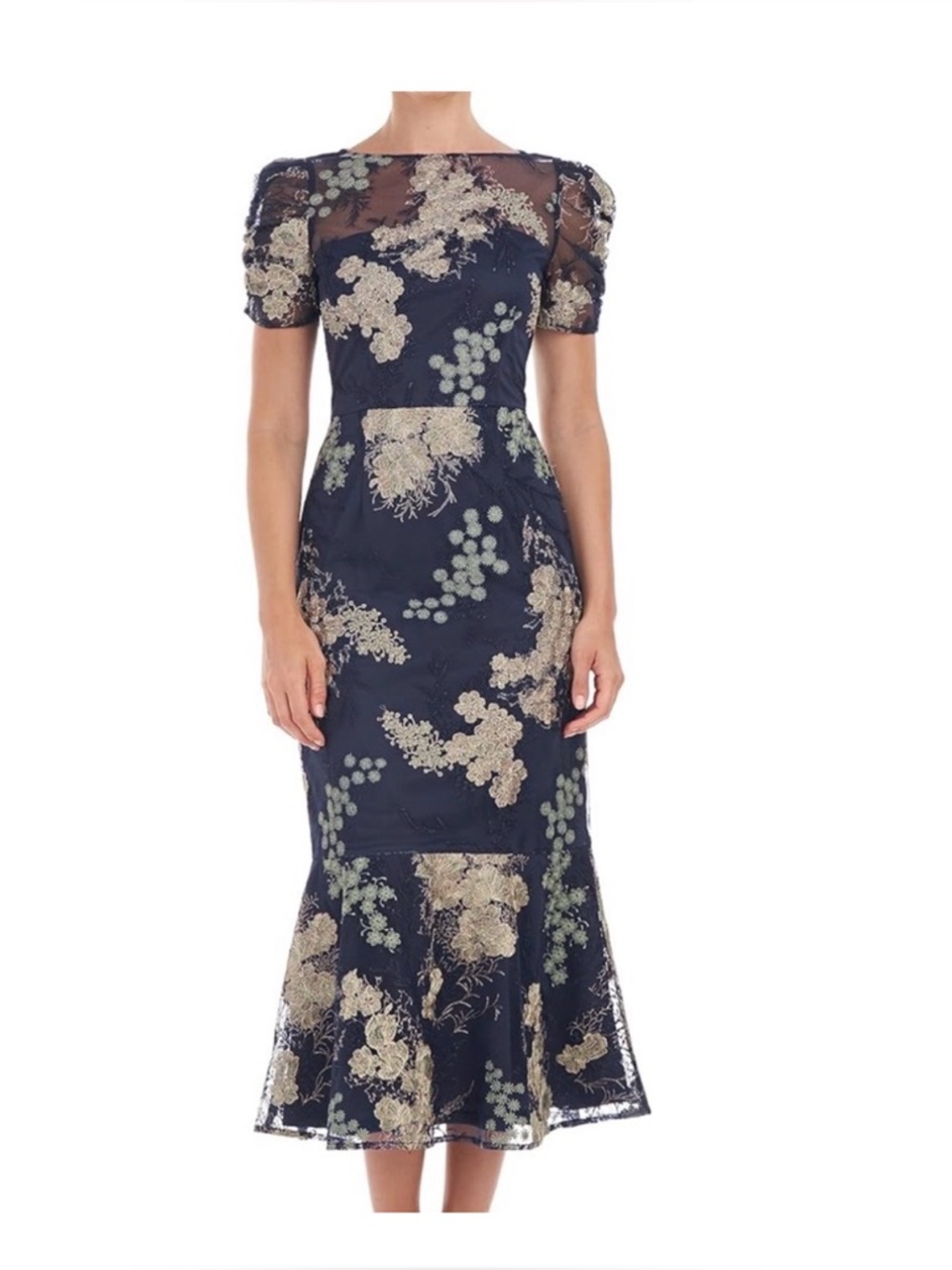 JS Collections Hope Flounce Tea Length Dress size 8